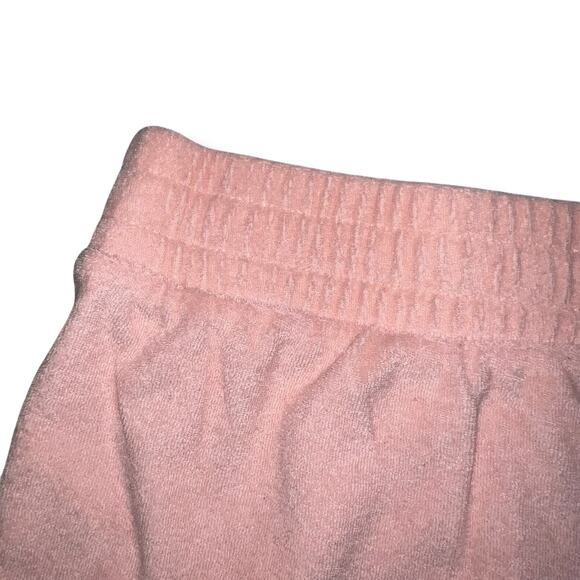 a new day Womens Terry Cloth Casual Shorts Soft Stretch Elastic Waist Pink Large - Picture 5 of 7